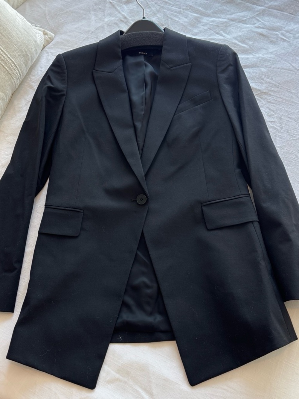 Theory Women’s Black Single-Button Blazer New